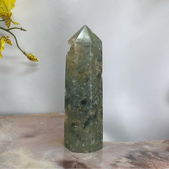 Prehnite with Epidote Tower - Picture 1 of 6